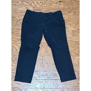 Faded Glory Women's Black Bi-Stretch Mid-Rise Straight Chino Pants, Sz 14